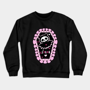 Cute Bite Me Bat Pink Coffin Crewneck Sweatshirt